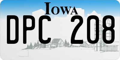 IA license plate DPC208