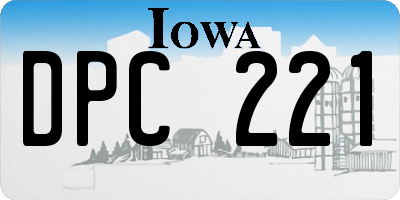 IA license plate DPC221