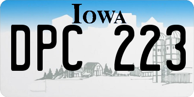 IA license plate DPC223