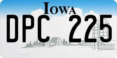 IA license plate DPC225