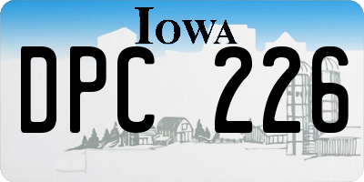 IA license plate DPC226