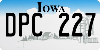 IA license plate DPC227