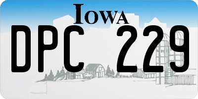 IA license plate DPC229