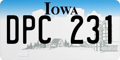 IA license plate DPC231