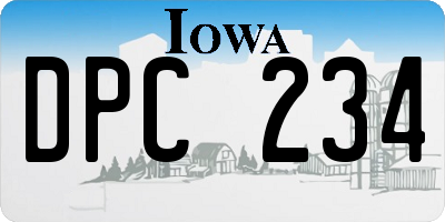 IA license plate DPC234