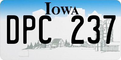 IA license plate DPC237