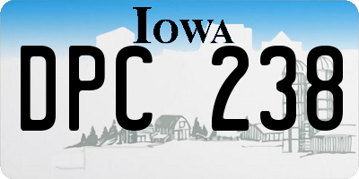 IA license plate DPC238