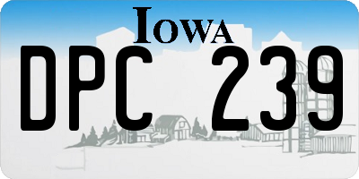 IA license plate DPC239