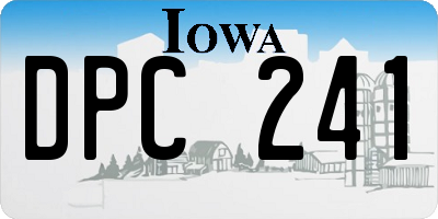 IA license plate DPC241