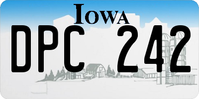 IA license plate DPC242