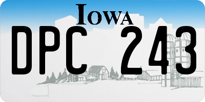 IA license plate DPC243