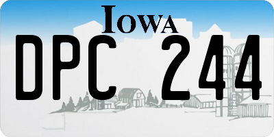 IA license plate DPC244