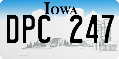 IA license plate DPC247