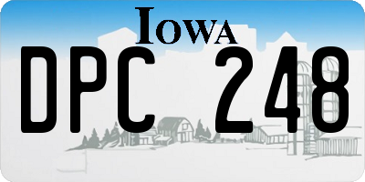 IA license plate DPC248