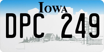IA license plate DPC249