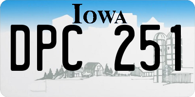 IA license plate DPC251