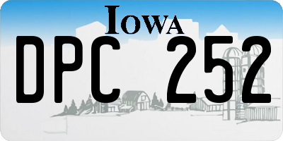 IA license plate DPC252
