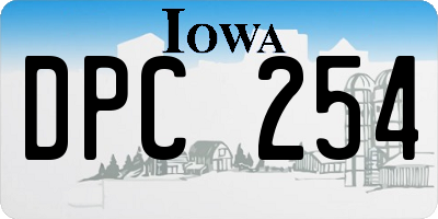 IA license plate DPC254