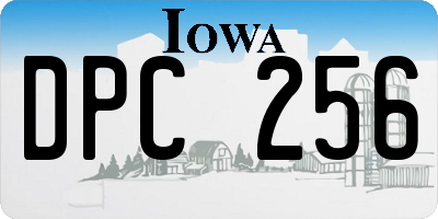 IA license plate DPC256