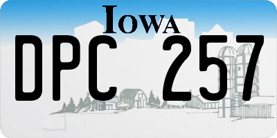 IA license plate DPC257