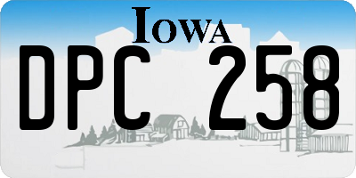 IA license plate DPC258
