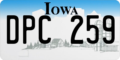 IA license plate DPC259