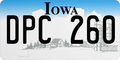 IA license plate DPC260
