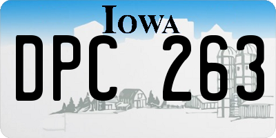 IA license plate DPC263