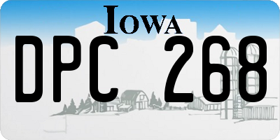 IA license plate DPC268