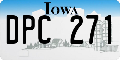 IA license plate DPC271