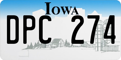 IA license plate DPC274