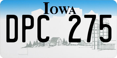IA license plate DPC275