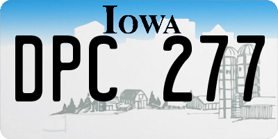 IA license plate DPC277