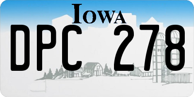 IA license plate DPC278