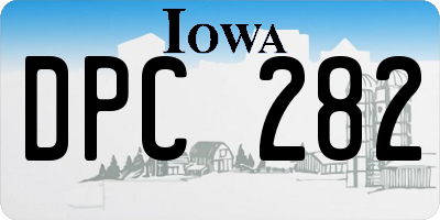 IA license plate DPC282
