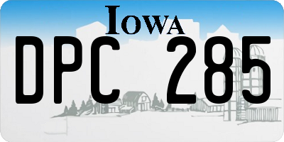 IA license plate DPC285