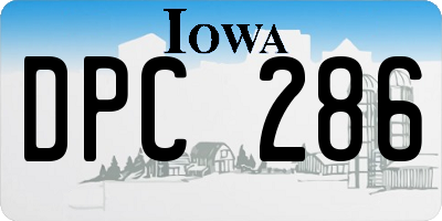 IA license plate DPC286