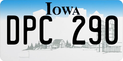IA license plate DPC290