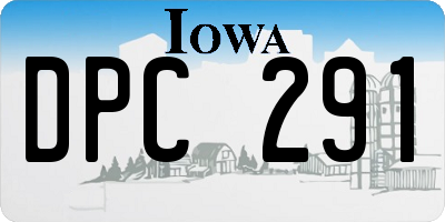 IA license plate DPC291