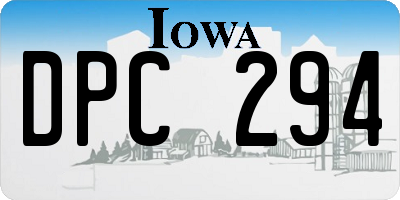 IA license plate DPC294