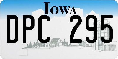 IA license plate DPC295