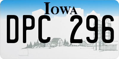 IA license plate DPC296