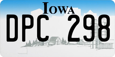 IA license plate DPC298