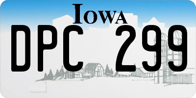 IA license plate DPC299