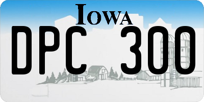 IA license plate DPC300