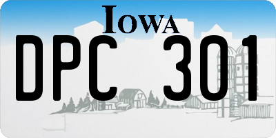 IA license plate DPC301