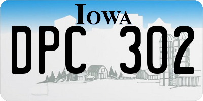 IA license plate DPC302