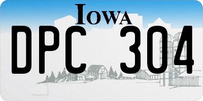 IA license plate DPC304