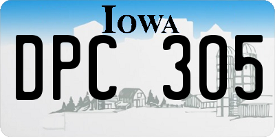 IA license plate DPC305
