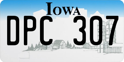 IA license plate DPC307